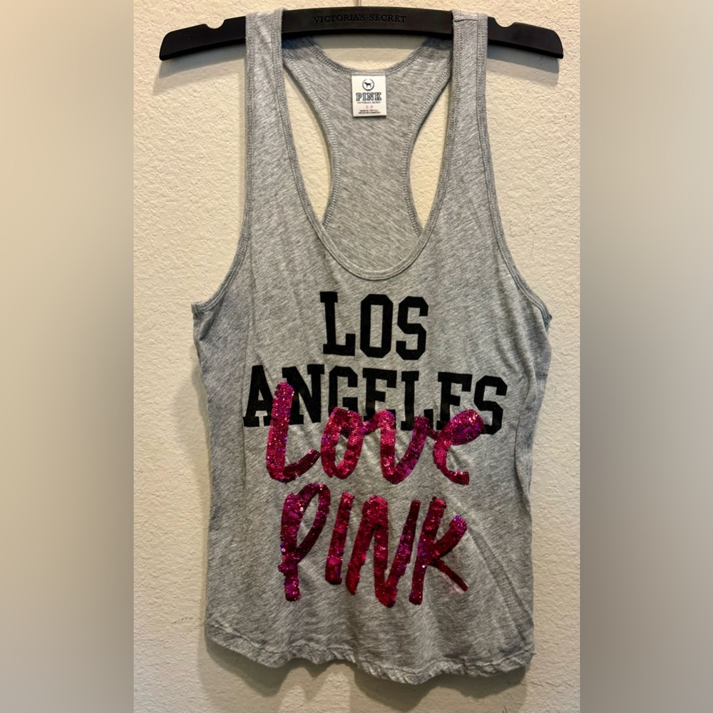 PINK Bling Racerback tank